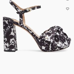 Kate Spade tropical foliage platform sandals
